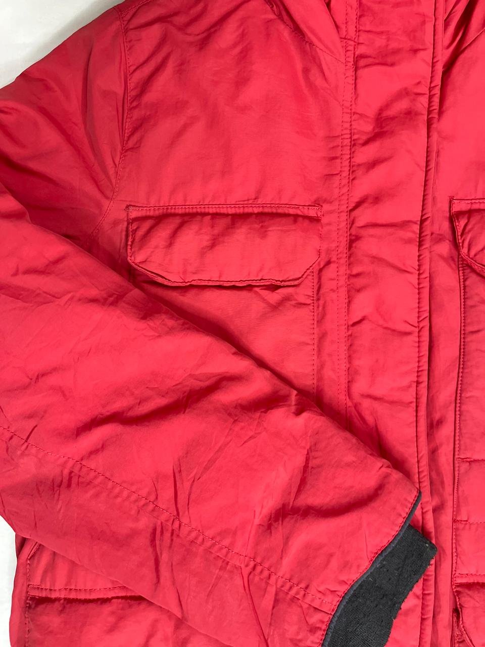 ASK ENQUIRED Hooded Puffer Jacket – Red (Men’s M)