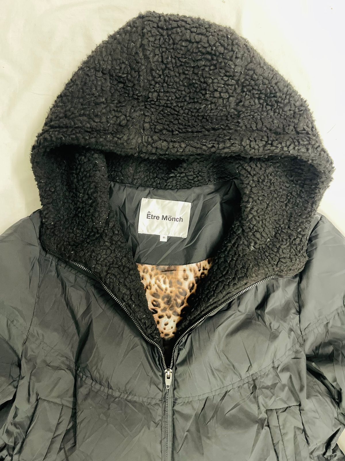 ETRE MONCH Teddy–Puffer Jacket – Women’s M – Black