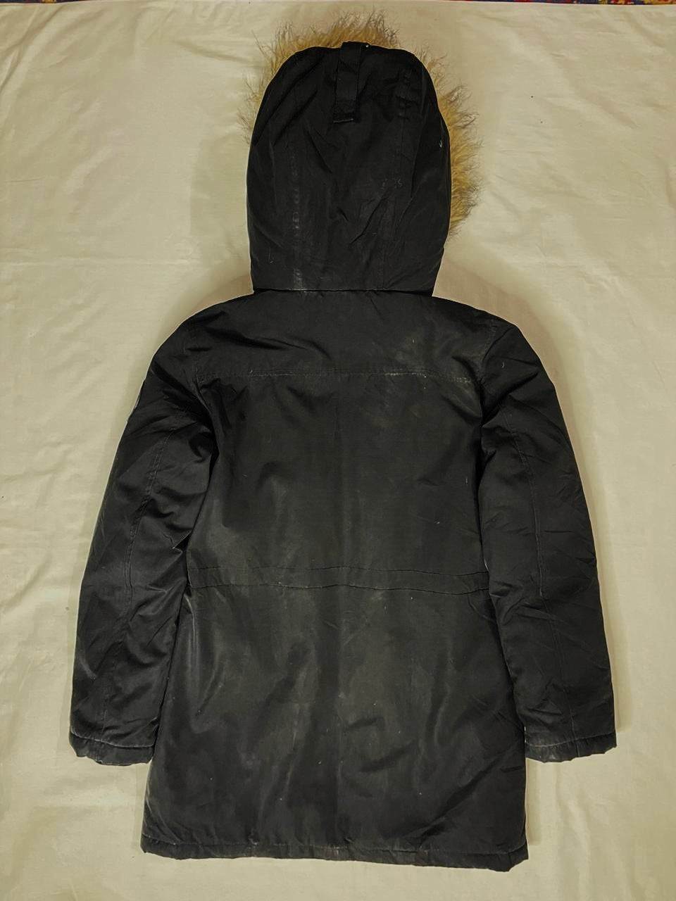 PIMKIE Hooded Fur Jacket – Dark Black (Unisex M)