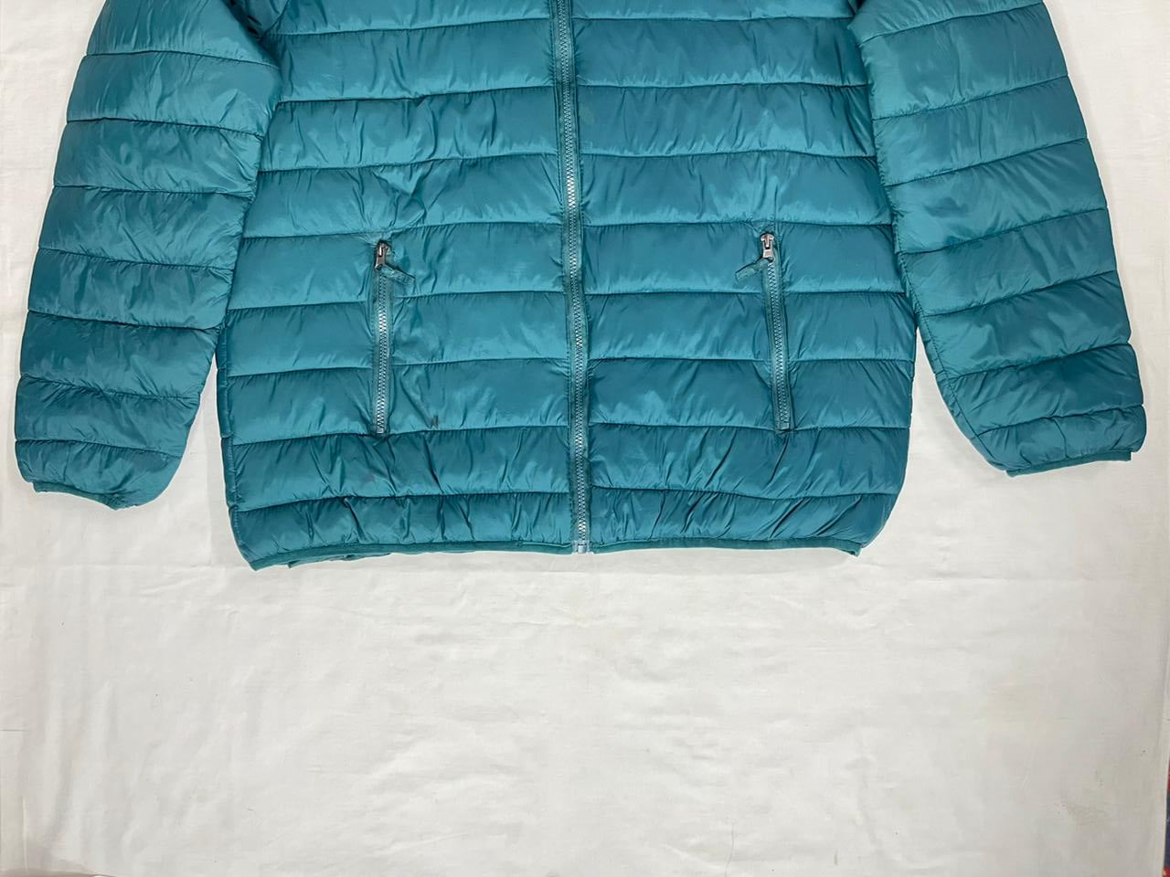 X-MAIL Sea Green Puffer Jacket – Unisex – USA XL