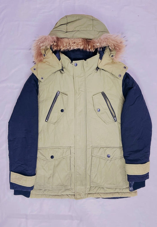 Men’s Premium Puffer Jacket – Green/Black – Size M