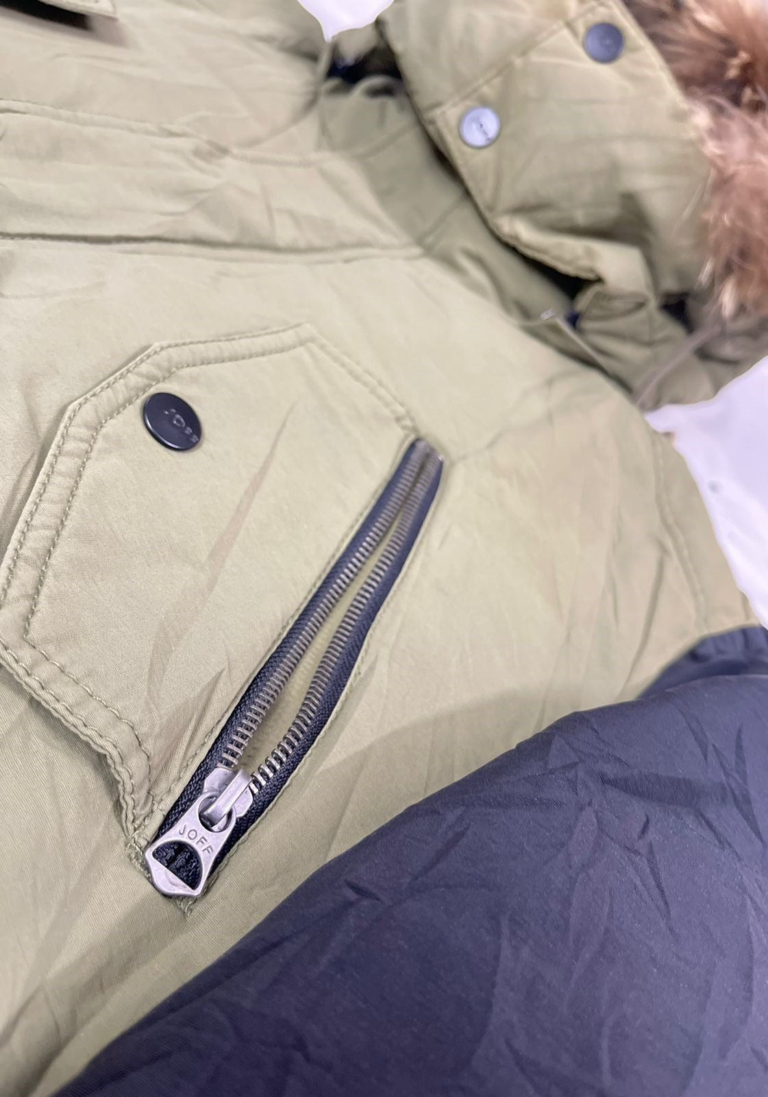 Men’s Premium Puffer Jacket – Green/Black – Size M