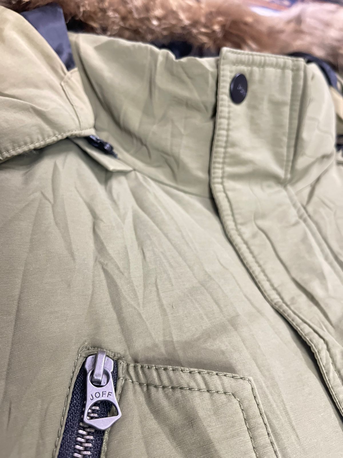 Men’s Premium Puffer Jacket – Green/Black – Size M