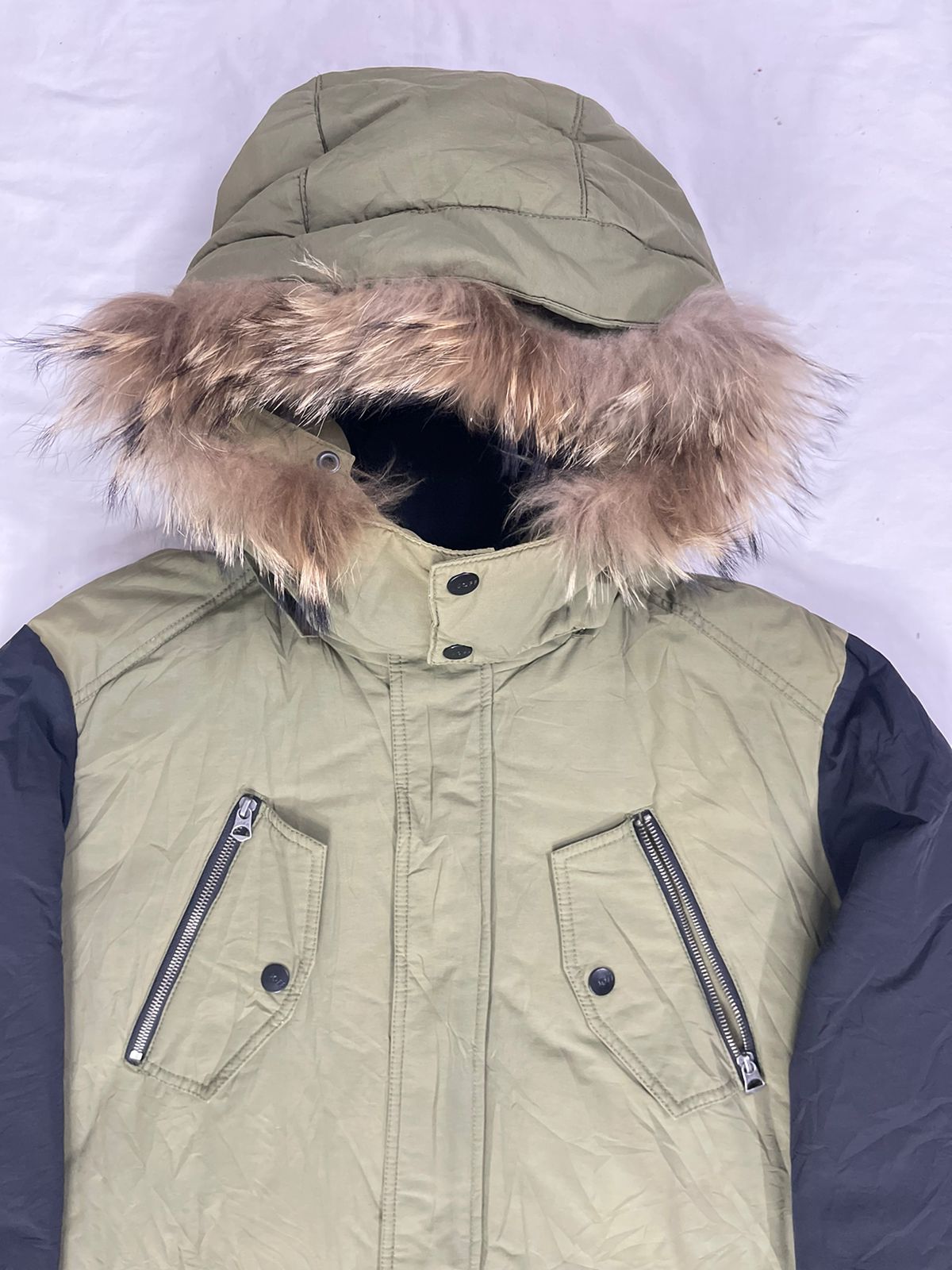 Men’s Premium Puffer Jacket – Green/Black – Size M